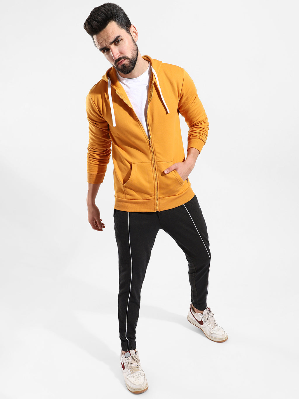 Cotton Solid Regular Fit Tracksuit For Casual Wear