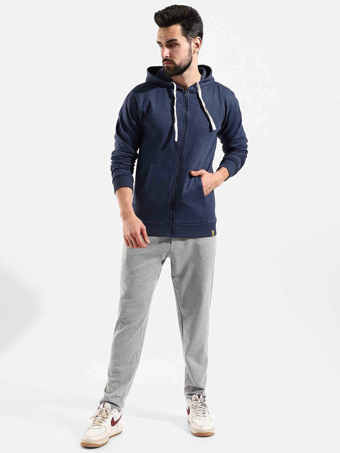 Cotton Solid Regular Fit Tracksuit For Casual Wear