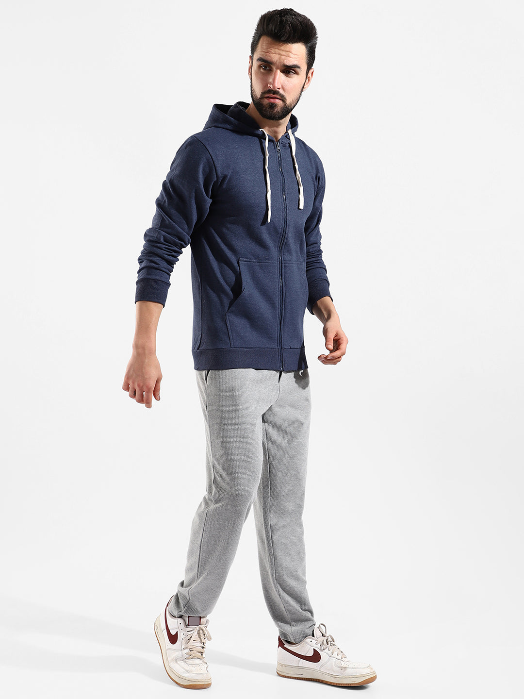 Cotton Solid Regular Fit Tracksuit For Casual Wear