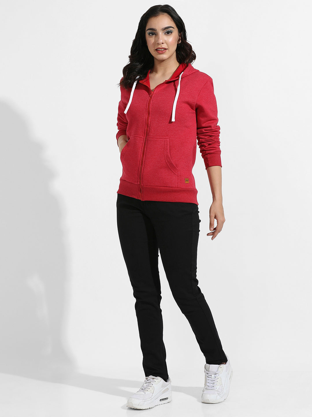 Zip-Front Hoodie With Insert Pocket