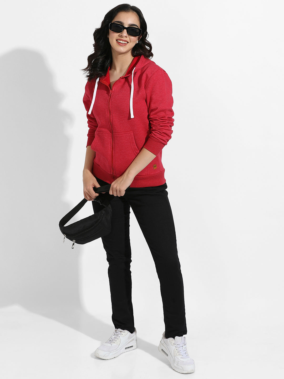 Zip-Front Hoodie With Insert Pocket