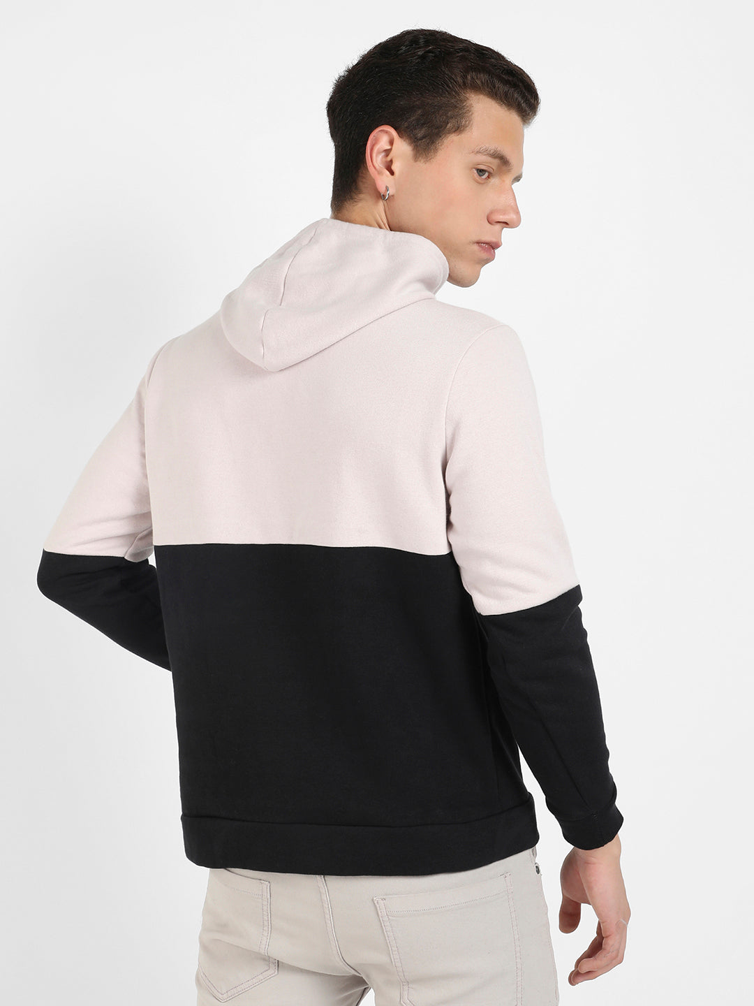 Colourblocked Hoodie With Kangaroo Pockets