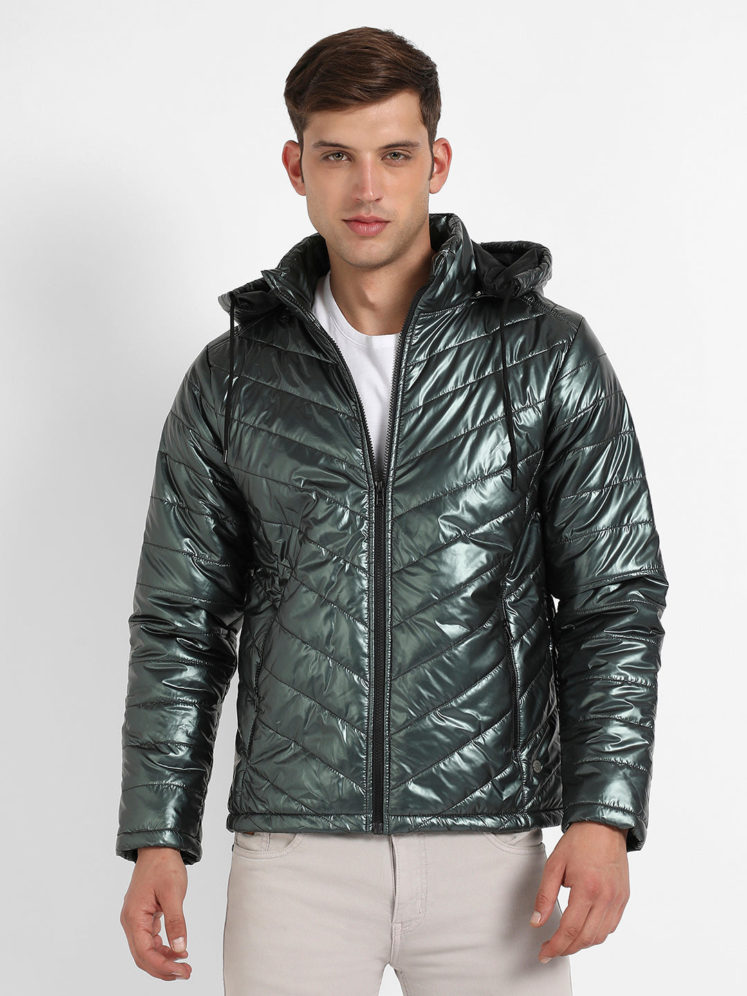 Zip-Front Quilted Puffer Jacket