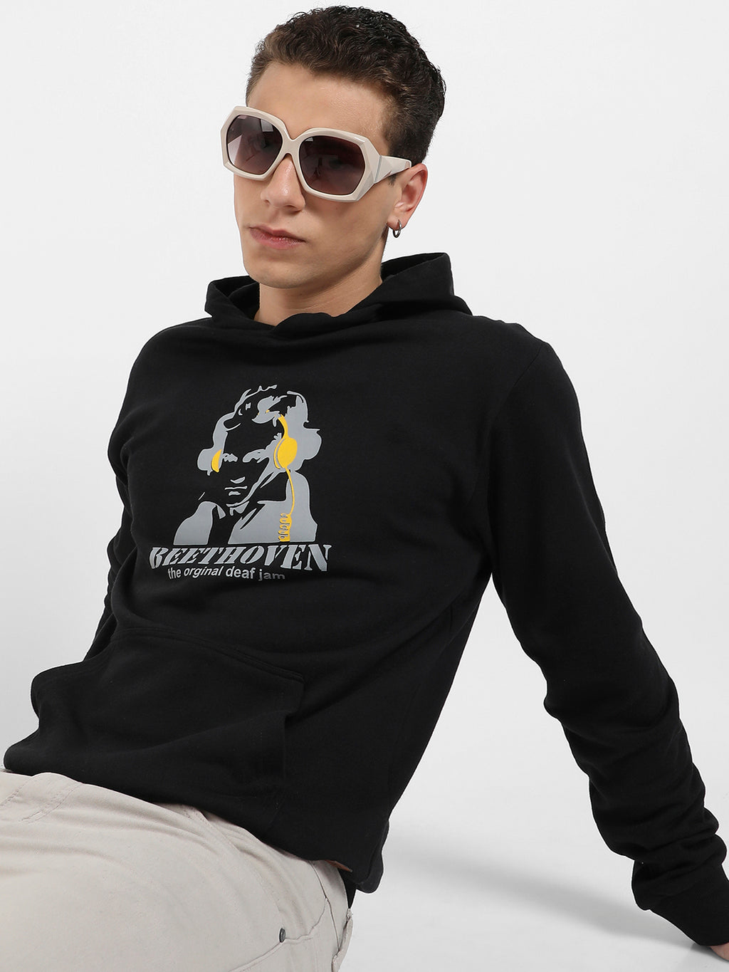 Beethovan Hoodie With Kangaroo Pocket