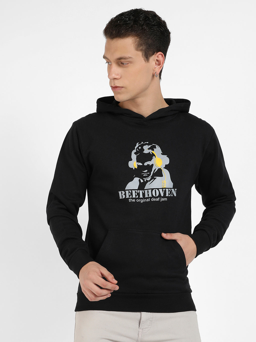 Beethovan Hoodie With Kangaroo Pocket
