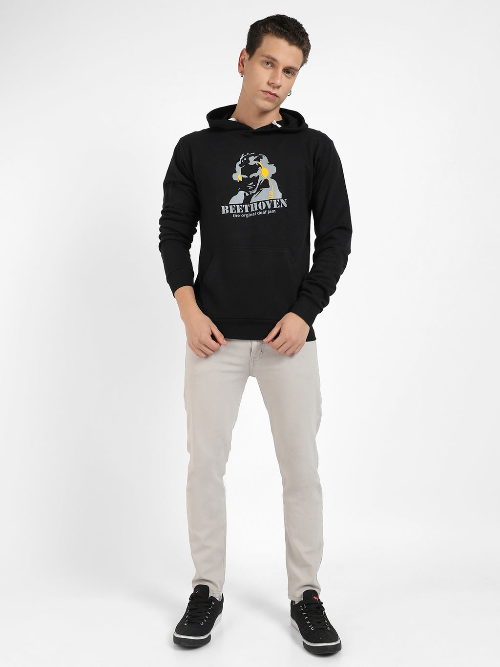 Beethovan Hoodie With Kangaroo Pocket