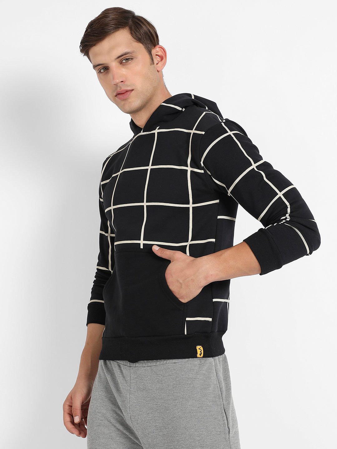 Graph Checks Hoodie With Insert Pocket