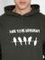 Men's Black Dare To Be Different Hoodie With Kangaroo Pocket
