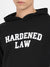 Men's Black Hardened Law Hoodie With Kangaroo Pocket