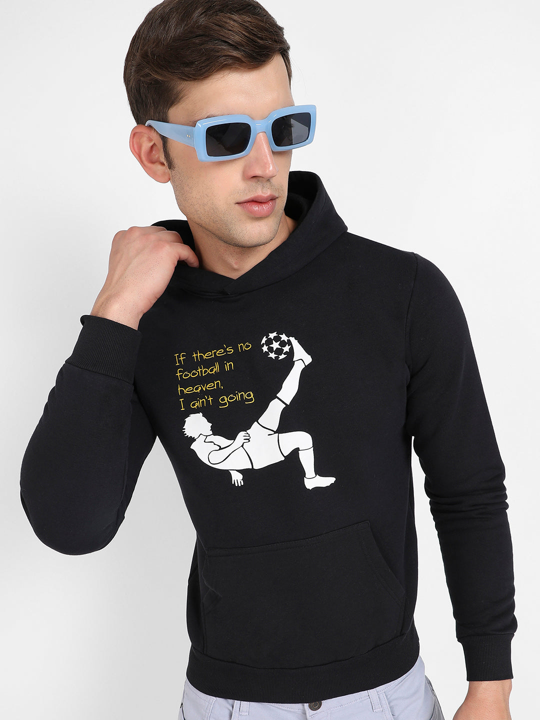 Football Hoodie With Kangaroo Pocket