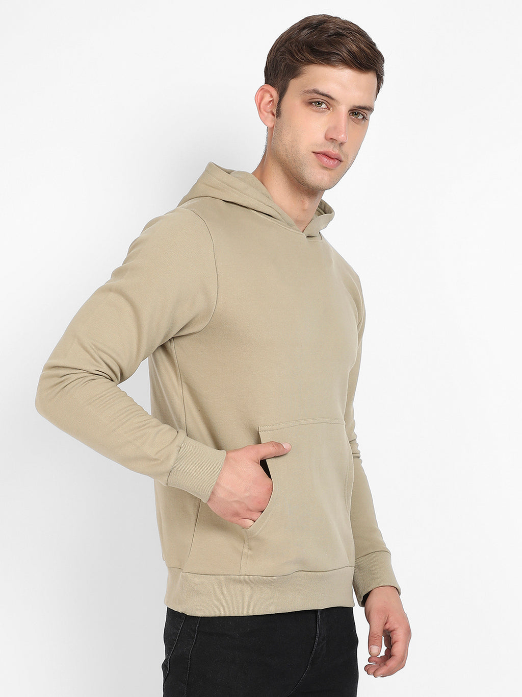 Pullover Hoodie With Contrast Drawstring
