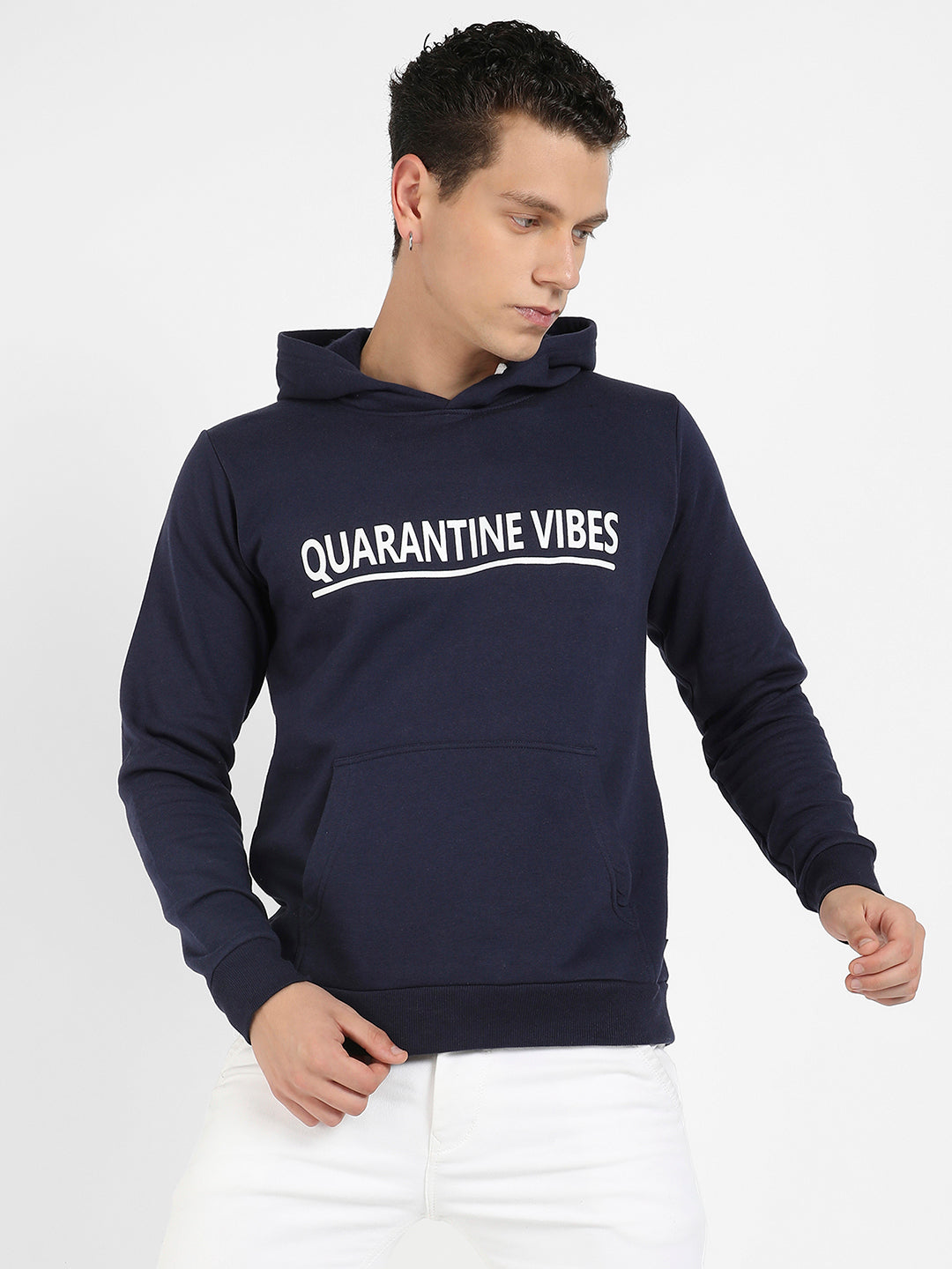 Quarantine Vibes Hoodie With Kangaroo Hoodie