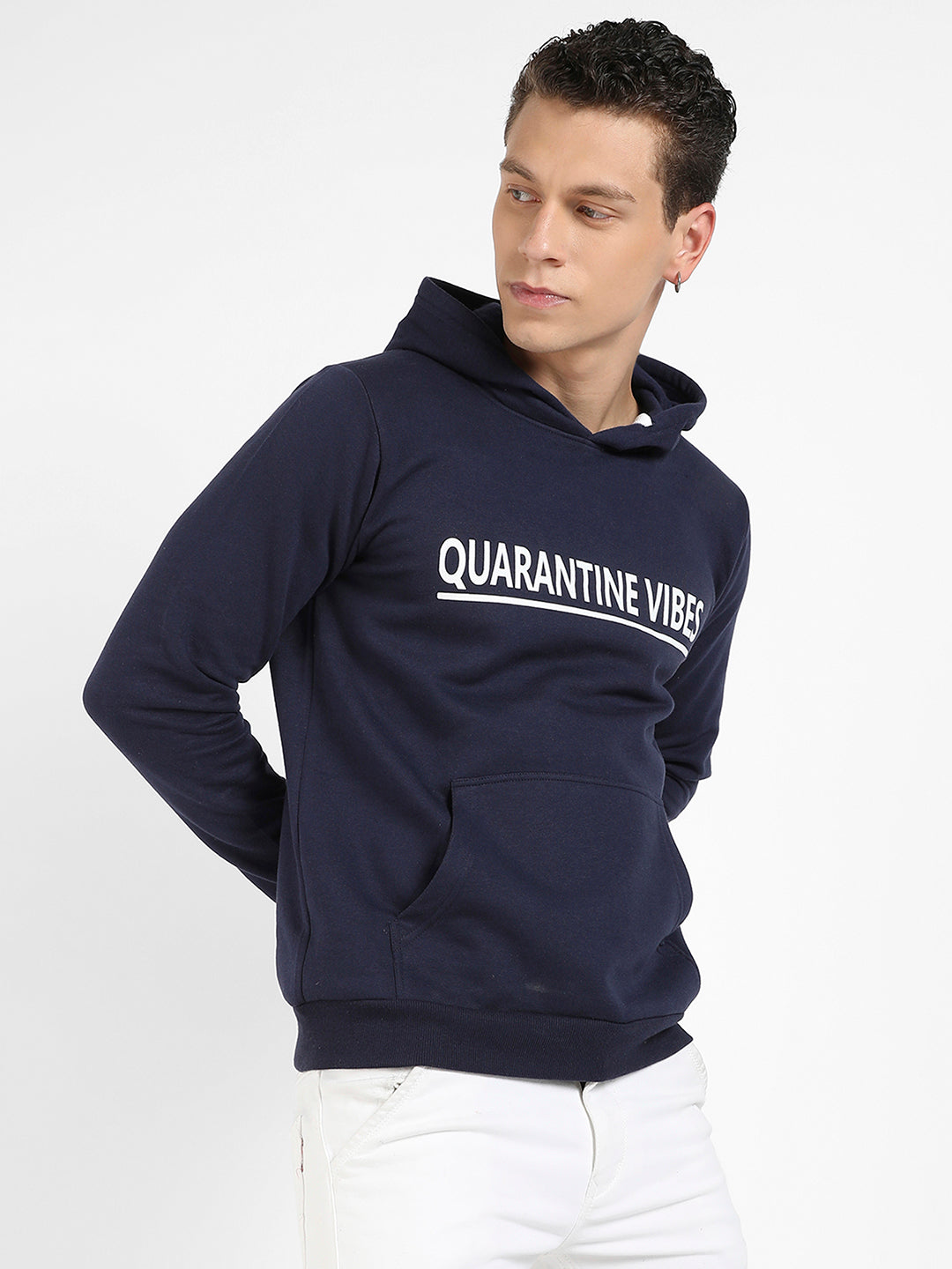Quarantine Vibes Hoodie With Kangaroo Hoodie