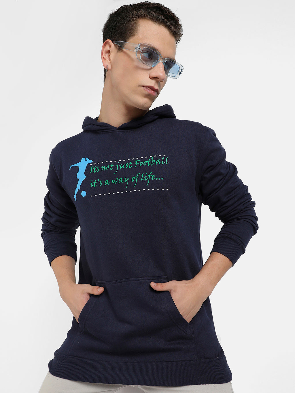 Football Way Of Life Hoodie With Kangaroo Pocket