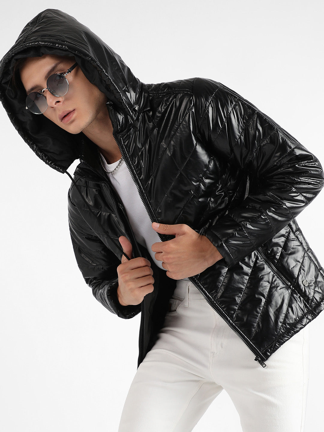 Zip-Front Quilted Puffer Jacket