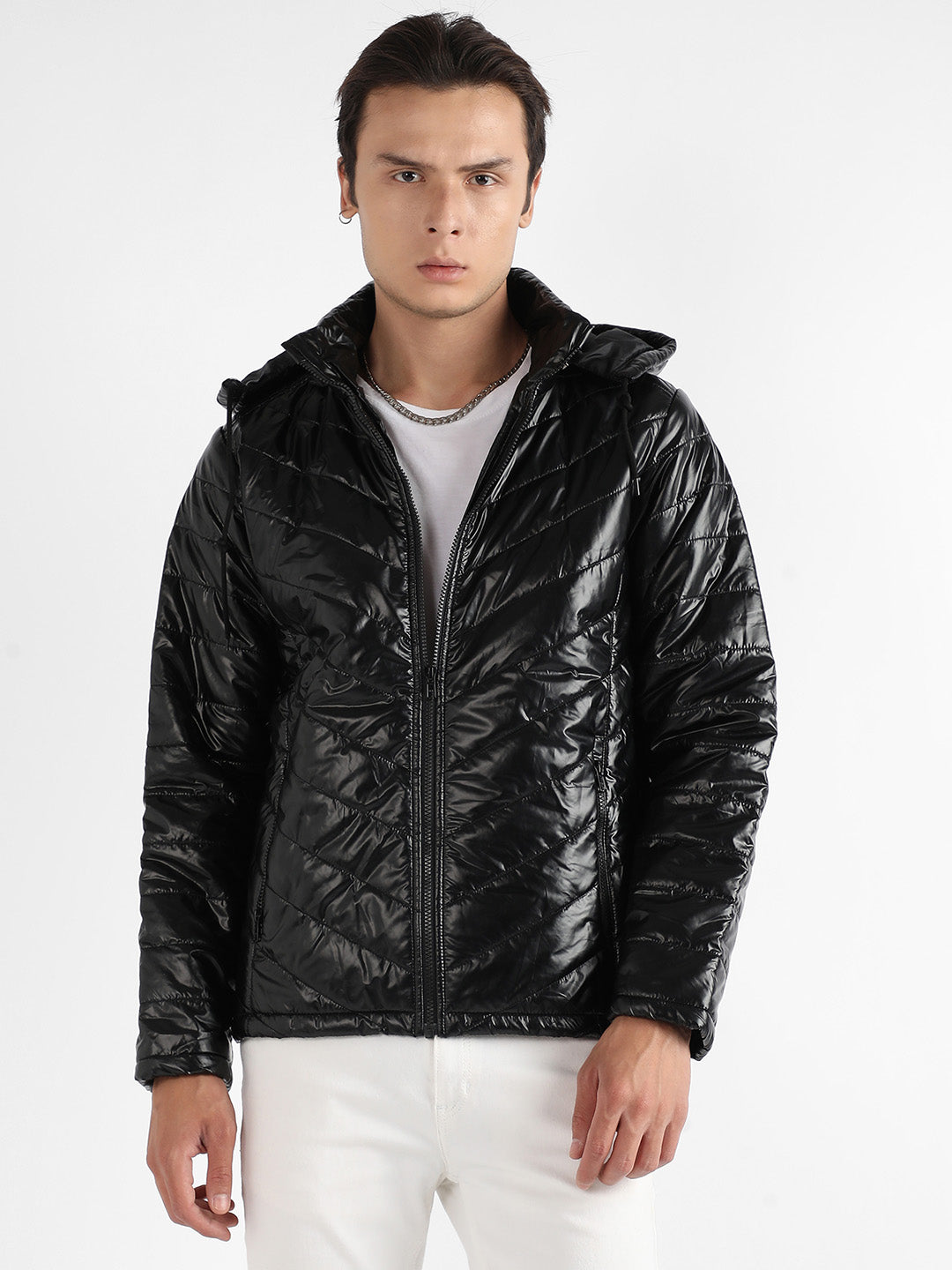 Zip-Front Quilted Puffer Jacket