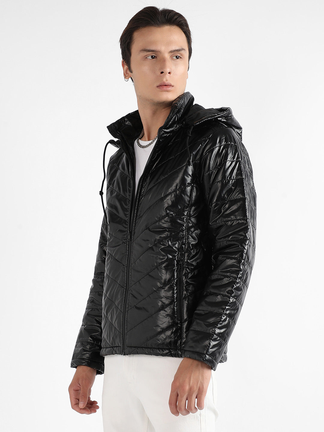 Zip-Front Quilted Puffer Jacket