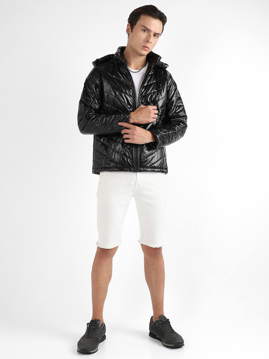 Zip-Front Quilted Puffer Jacket