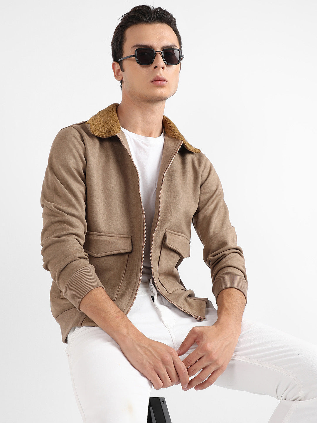 Campus sutra full sleeve solid men jacket hotsell