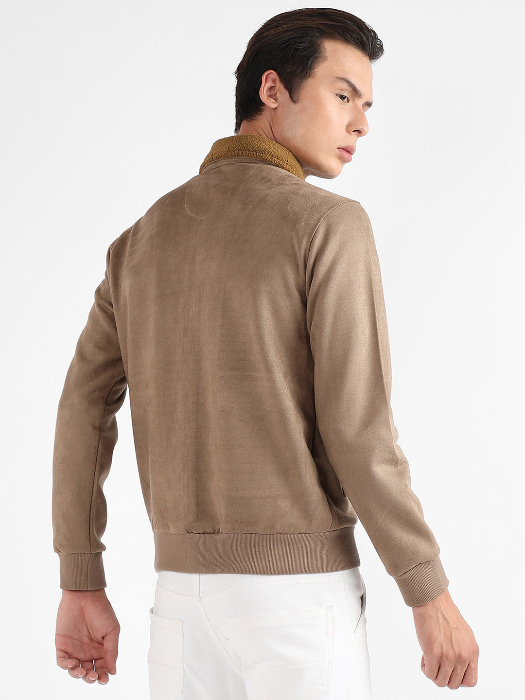 Zip-Front Jacket With Fleece Collar