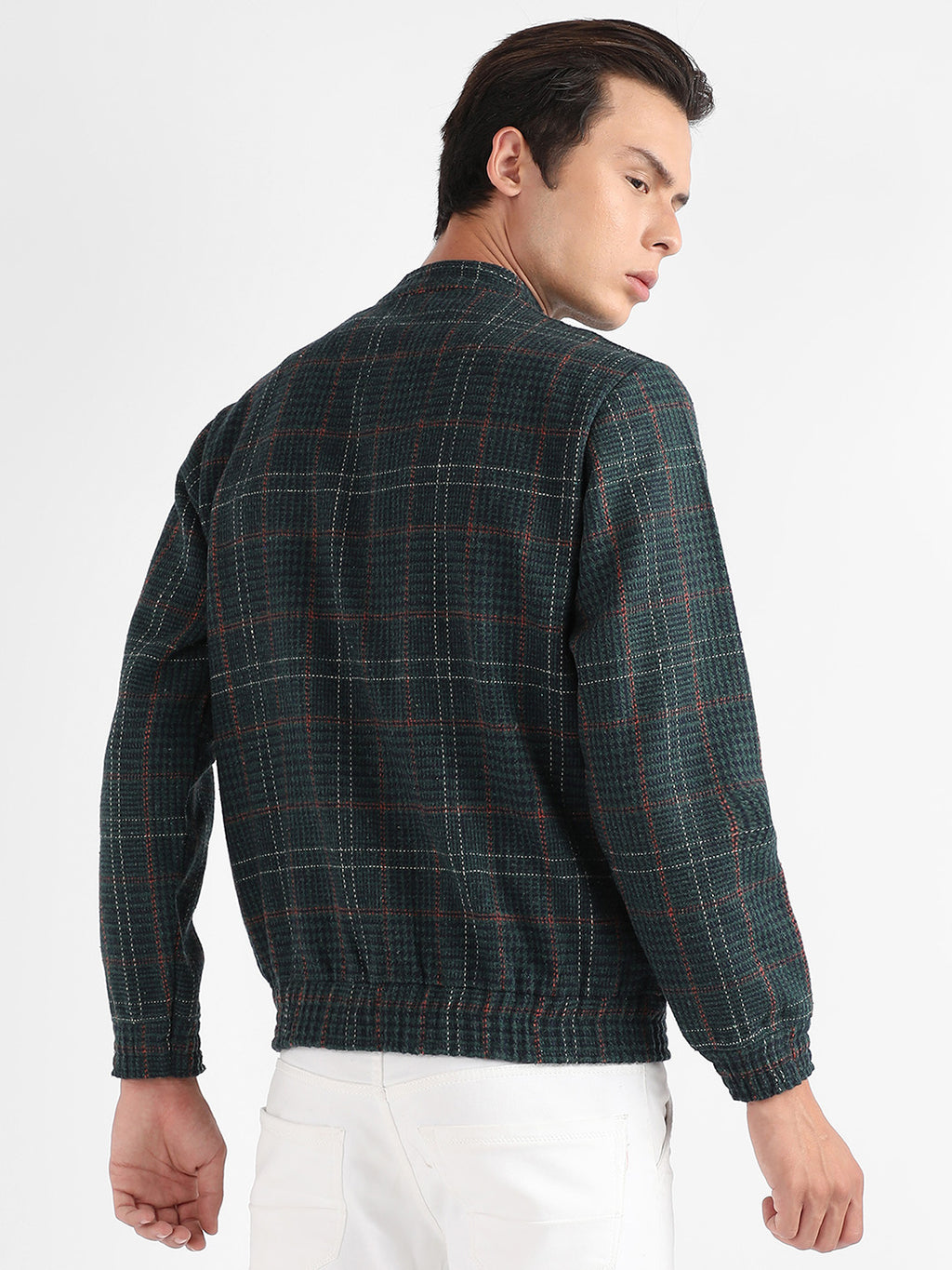 Tartan Plaid Jacket With Flap Pockets
