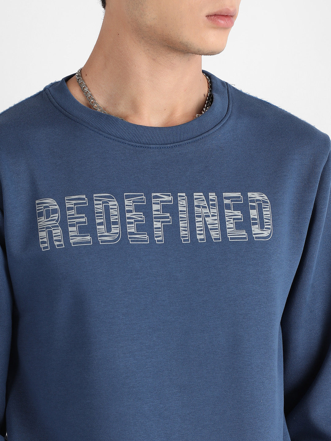 Men's Blue Refined Pullover Sweatshirt