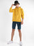 Mustard Yellow Oversized Pullover Sweatshirt With Kangaroo Pocket