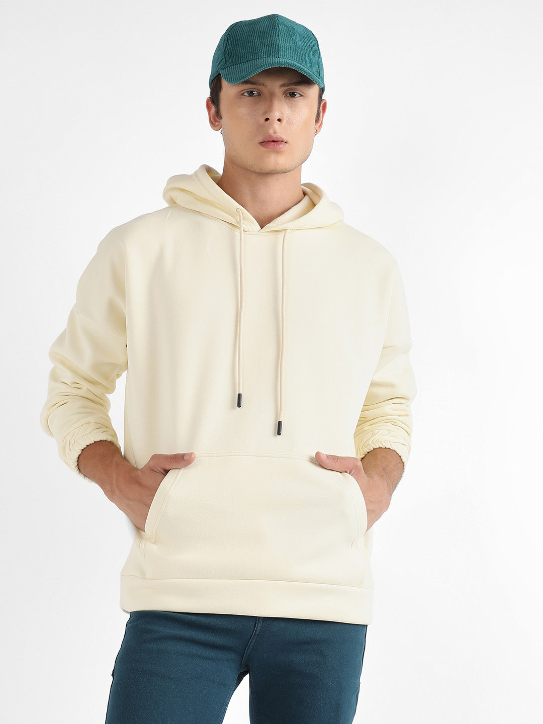 Oversized Pullover Sweatshirt With Kangaroo Pocket