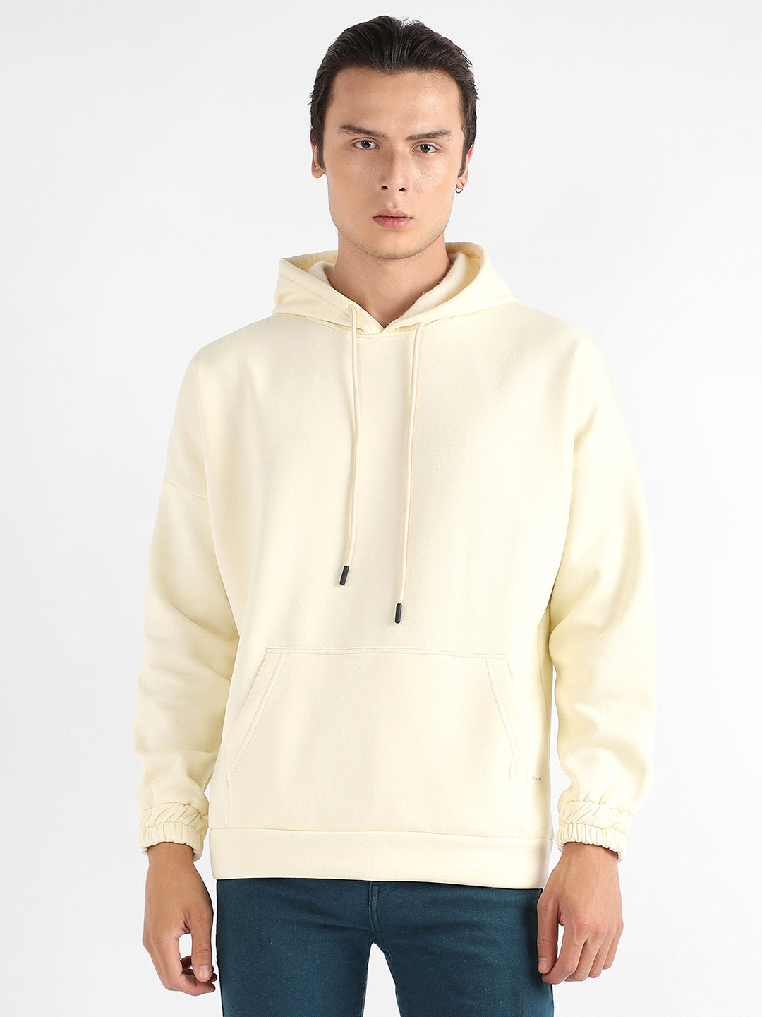 Oversized Pullover Sweatshirt With Kangaroo Pocket