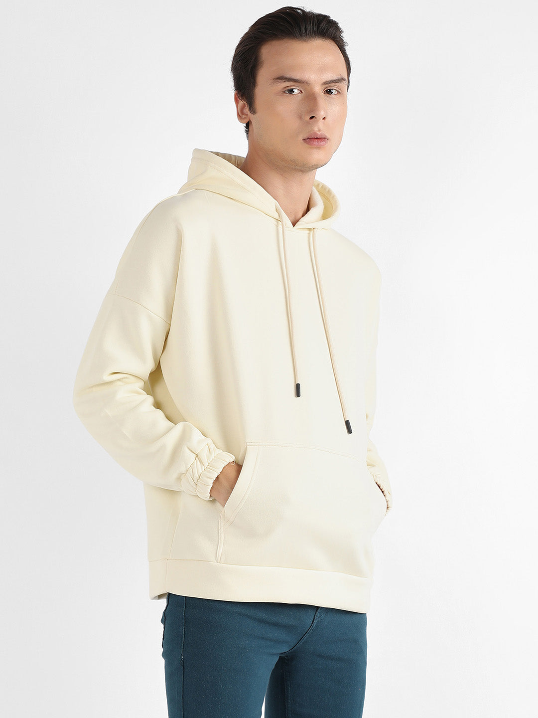 Oversized Pullover Sweatshirt With Kangaroo Pocket