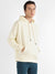 Light Yellow Oversized Pullover Sweatshirt With Kangaroo Pocket