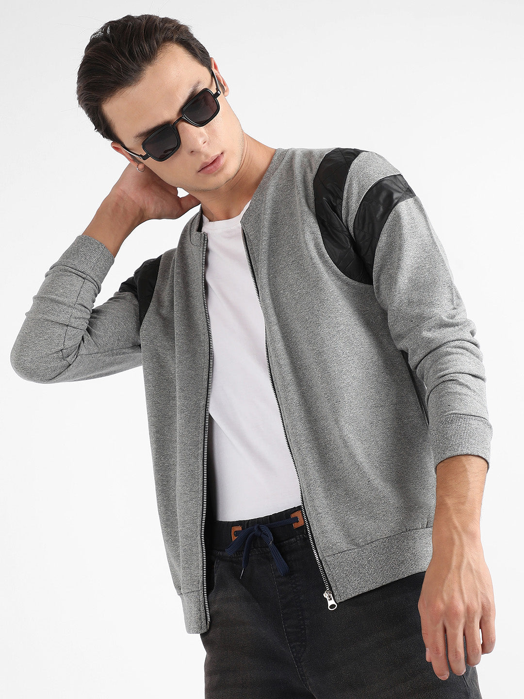 Zip-Front Jacket With Contrast Detail