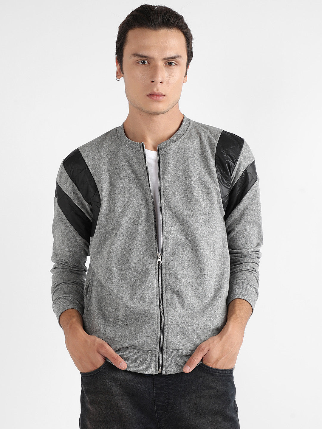 Zip-Front Jacket With Contrast Detail