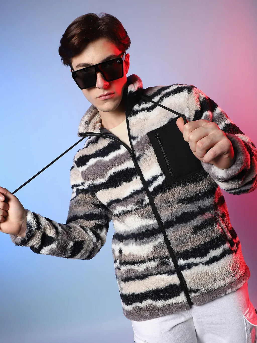 Camouflage Sherpa Puffer Jacket