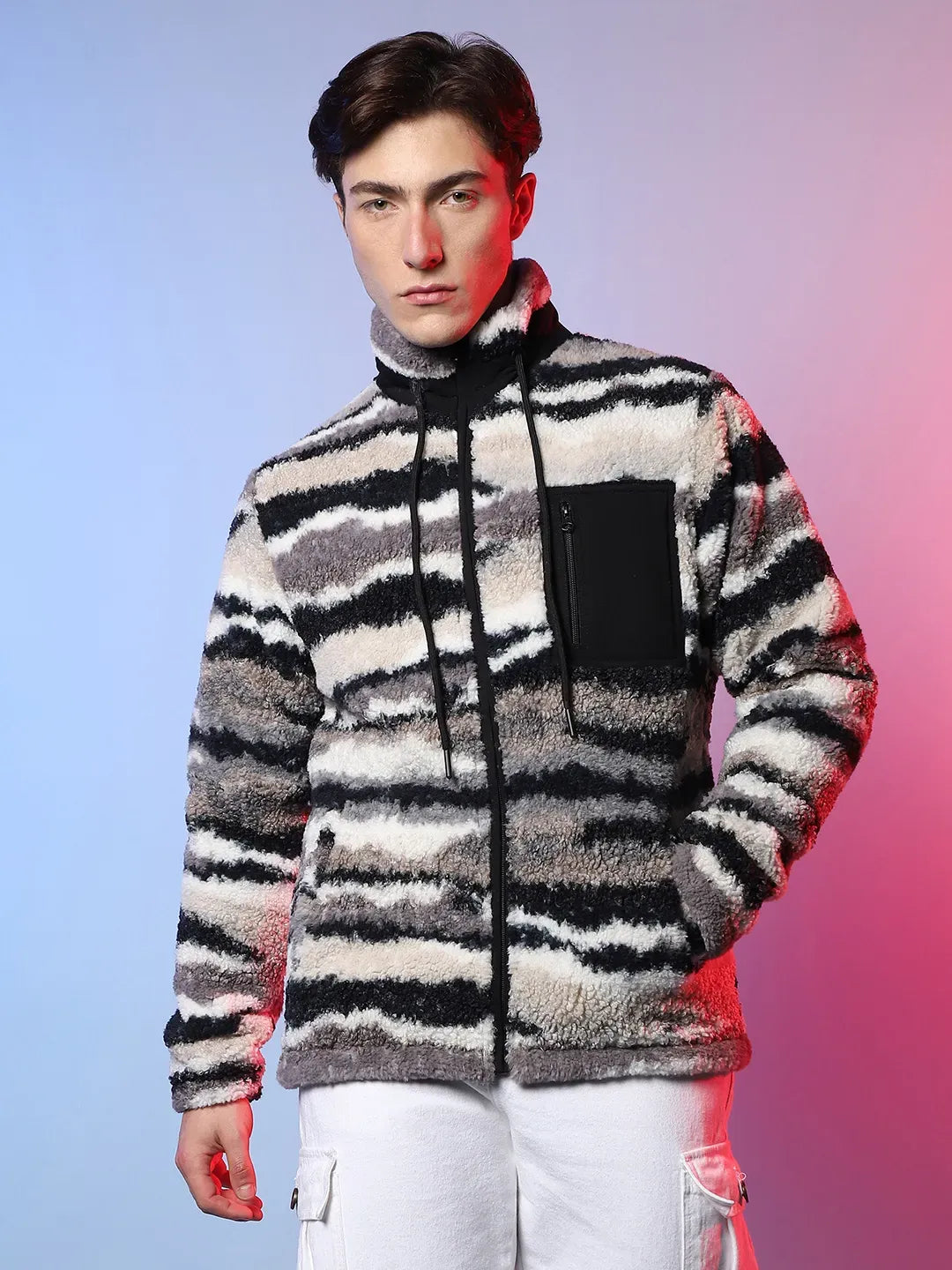 Camouflage Sherpa Puffer Jacket