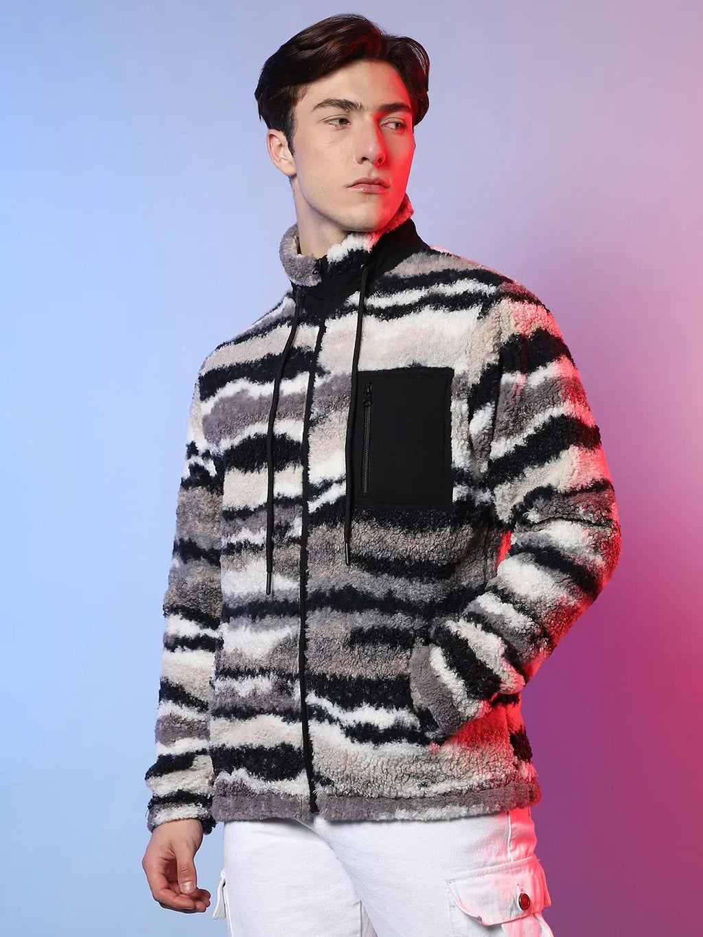 Camouflage Sherpa Puffer Jacket