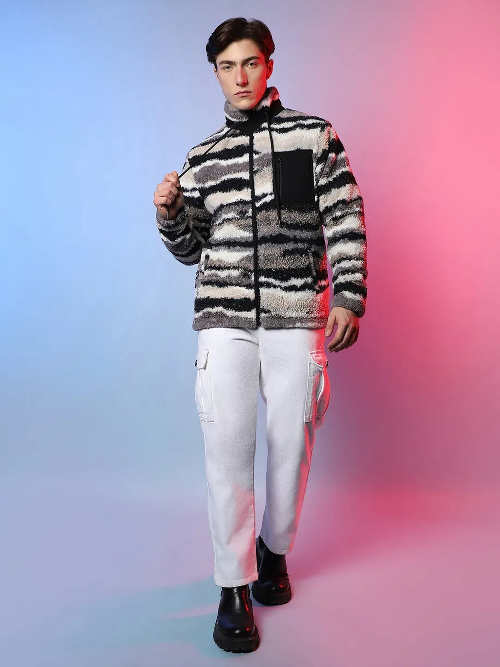 Camouflage Sherpa Puffer Jacket