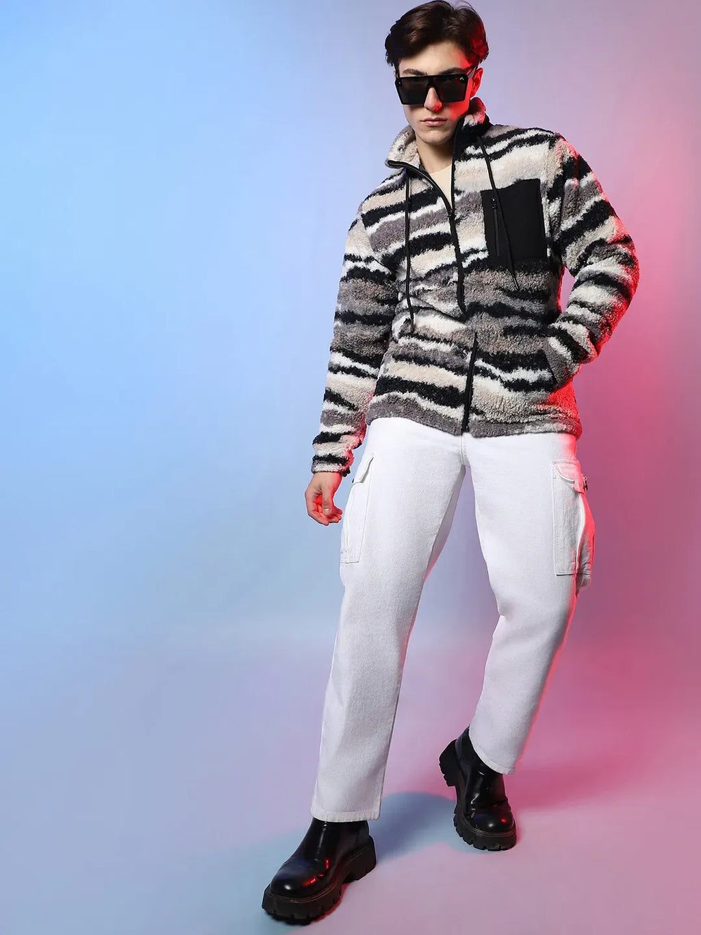 Camouflage Sherpa Puffer Jacket