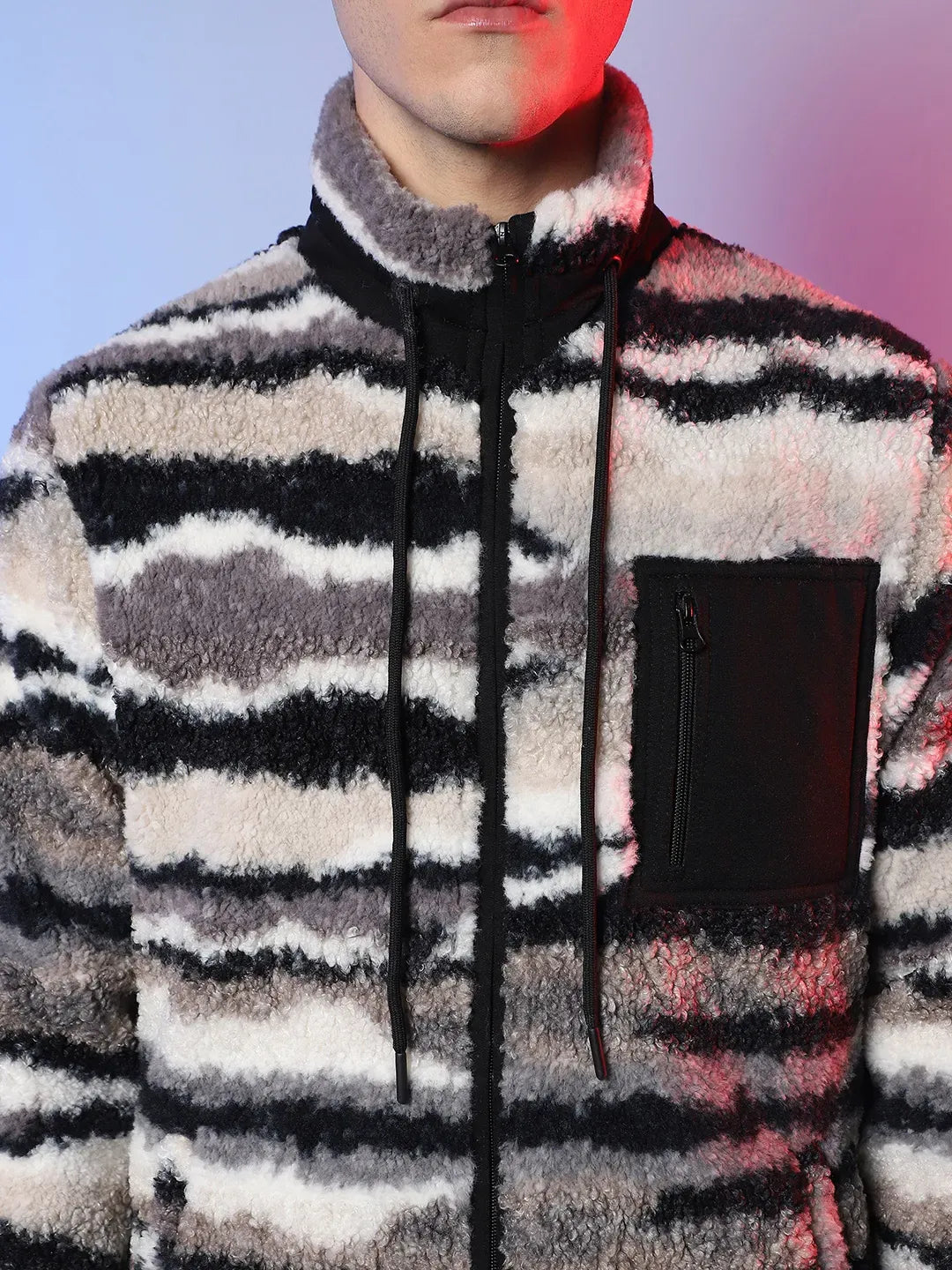 Camouflage Sherpa Puffer Jacket