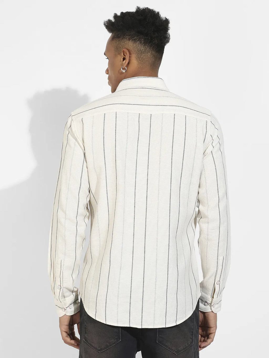 Contrast Pinstriped Shirt