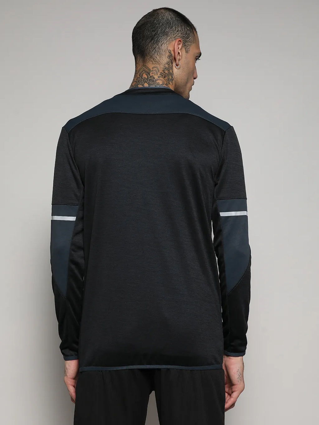 Heathered Activewear Jacket With Contrast Detail