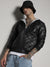 Black Quilted Puffer Jacket With Zip-Closure