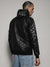 Black Quilted Puffer Jacket With Zip-Closure