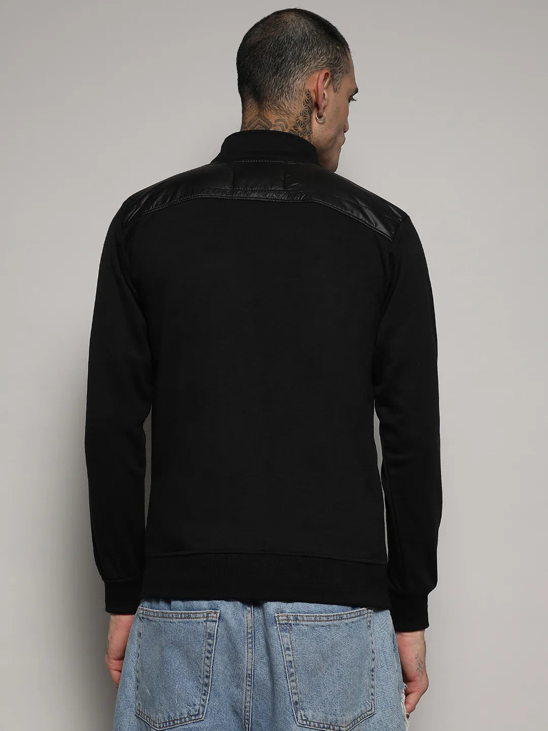 Zip-Front Jacket With Quilted Detail