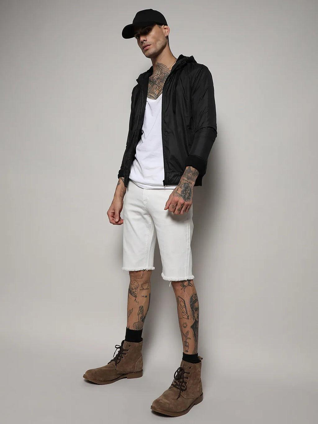 Zip-Front Jacket With Ribbed Hem