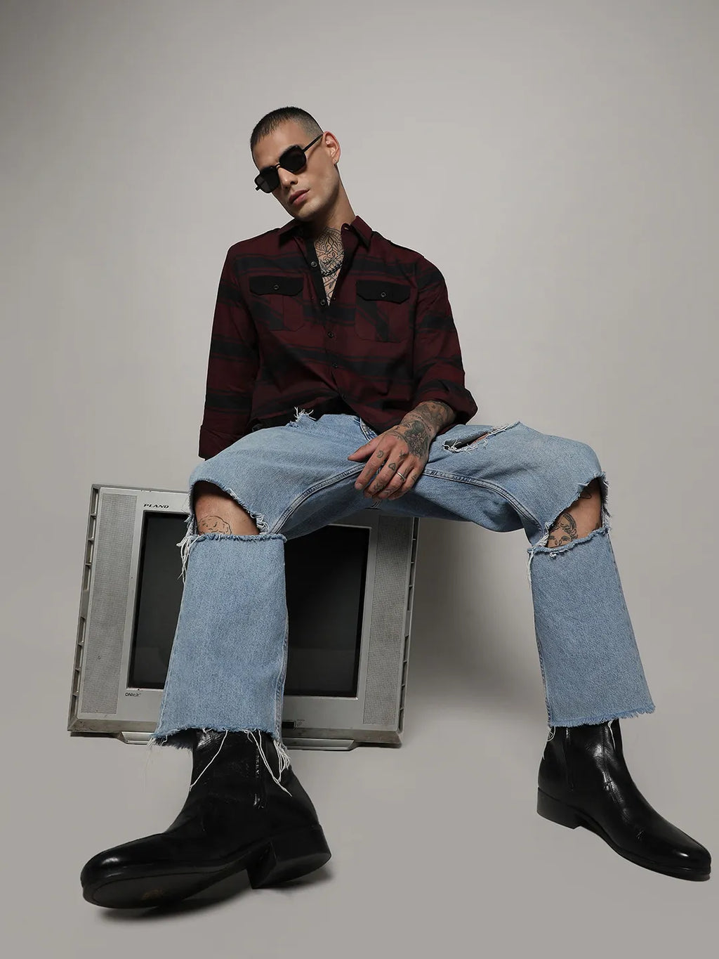 Horizontal Halo Striped Shirt