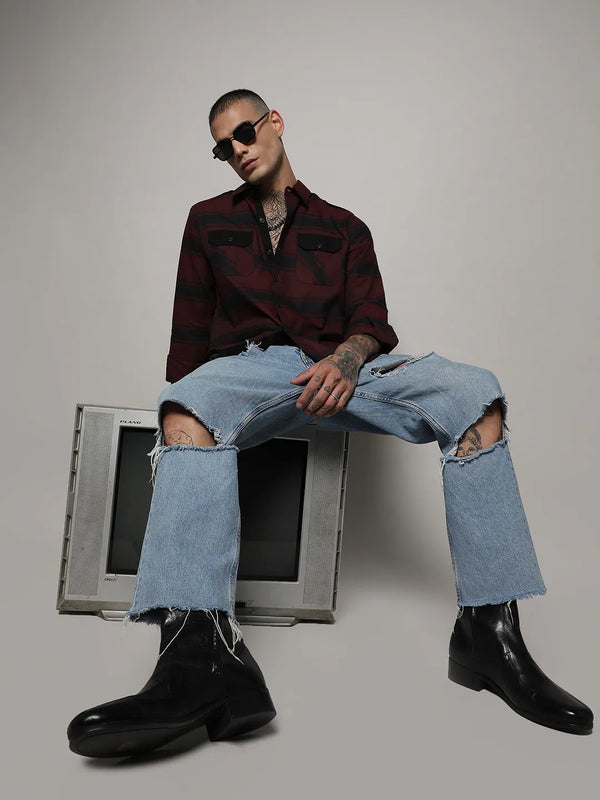 Horizontal Halo Striped Shirt