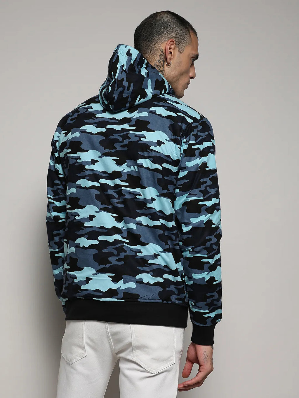 Camouflage Hoodie With Insert Pocket