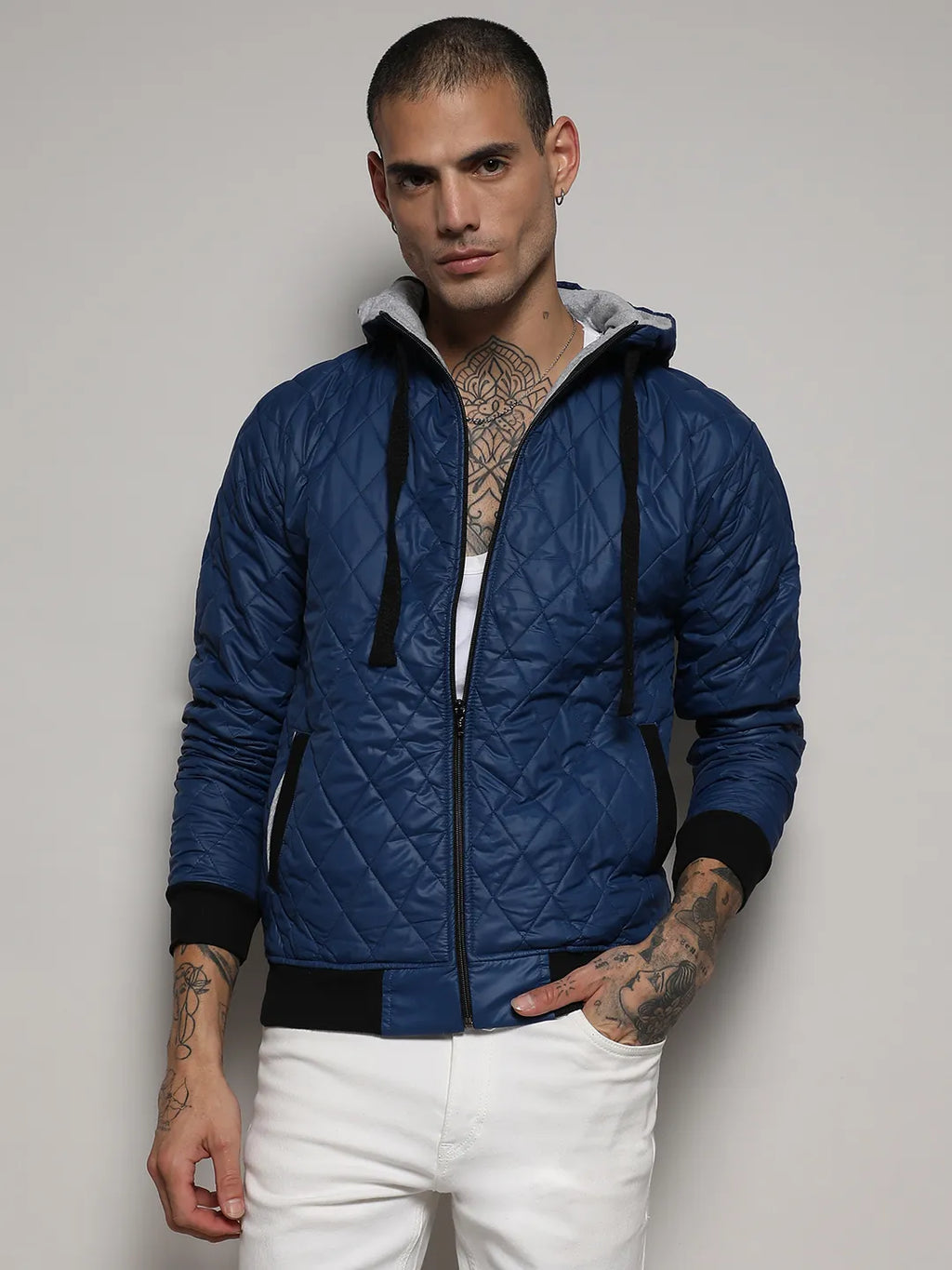 Quilted Puffer Jacket With Zip-Closure