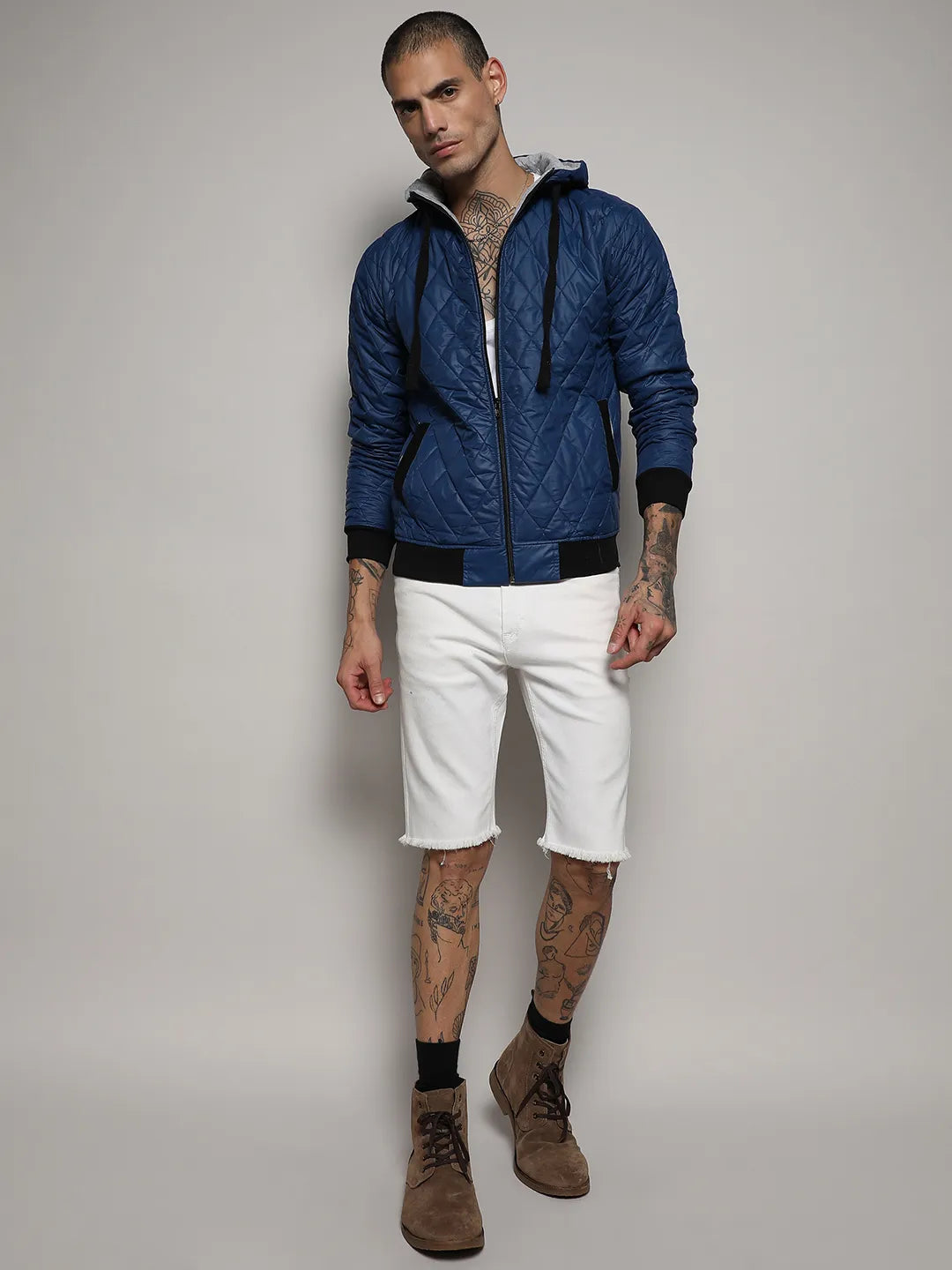 Quilted Puffer Jacket With Zip-Closure